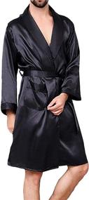 img 3 attached to KapokDressy Sleeve Kimono Bathrobe Pajamas Men's Clothing for Sleep & Lounge