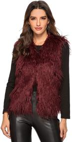 img 4 attached to ANNA CHRIS Leopard Waistcoat Sleeveless Women's Clothing and Coats, Jackets & Vests