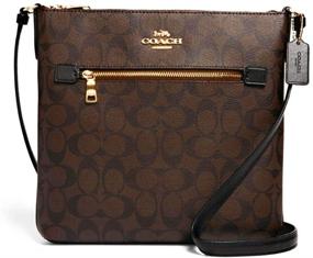 img 3 attached to 👜 COACH Signature Canvas Rowan File Bag for Women - Enhanced SEO