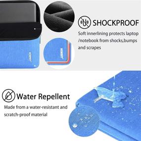 img 2 attached to 💧 Water-Resistant Laptop Sleeve Case 15-15.6 Inch - Business Computer Case for 15.6 Inch MacBook Air/Pro Notebook - Protective Tablet Laptop Sleeve Bag for Men Women (Blue)