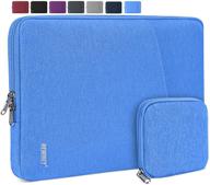 💧 water-resistant laptop sleeve case 15-15.6 inch - business computer case for 15.6 inch macbook air/pro notebook - protective tablet laptop sleeve bag for men women (blue) logo