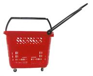 🔴 glopack rb42red 11-gallon roller basket: your ultimate storage solution logo