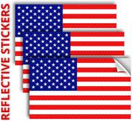 premium reflective american flag sticker - ideal for car, truck, motorcycle, and more logo