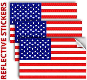 img 4 attached to Premium Reflective American Flag Sticker - Ideal for Car, Truck, Motorcycle, and More