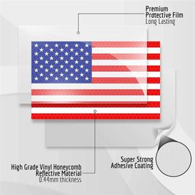 img 1 attached to Premium Reflective American Flag Sticker - Ideal for Car, Truck, Motorcycle, and More