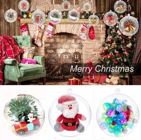 img 2 attached to 🎄 20 Pack 50mm/1.96in Clear Christmas Ornament Balls - DIY Shatterproof Plastic Fillable Decorations for Christmas Tree, Transparent Baubles Craft Gifts for Wedding Party Décor