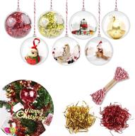 🎄 20 pack 50mm/1.96in clear christmas ornament balls - diy shatterproof plastic fillable decorations for christmas tree, transparent baubles craft gifts for wedding party décor logo