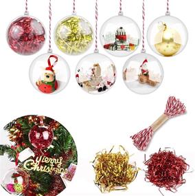 img 4 attached to 🎄 20 Pack 50mm/1.96in Clear Christmas Ornament Balls - DIY Shatterproof Plastic Fillable Decorations for Christmas Tree, Transparent Baubles Craft Gifts for Wedding Party Décor