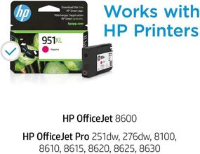 img 3 attached to 🖨️ HP 951XL Magenta High-yield Ink Cartridge – Compatible with HP OfficeJet 8600, HP OfficeJet Pro 251dw, 276dw, 8100, 8610, 8620, 8630 Series – Instant Ink Eligible (CN047AN)