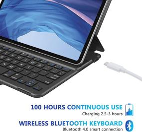 img 3 attached to 📱 Enhanced iPad Pro 11 Keyboard Case 2018: Bluetooth, Auto Sleep/Wake, Longer Usage, Thin & Light, Full Magnetic, Apple Pencil Charging Support