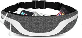 img 4 attached to 👜 OYATON Reflective Running Belt for Women and Men | Bounce-Free Waterproof Waist Pack with Large Phone Holder Pocket | Adjustable Elastic Strap for Hiking, Walking, Workout, Travel