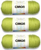 🧶 caron simply soft yarn solids (3-pack) chartreuse h97003-9771: vibrant and versatile crafting delight logo