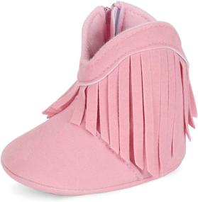 img 4 attached to ESTAMICO Kids 'Cowboy Tassel' 🤠 Shoes - Girls and Boys (Months)