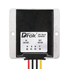 img 2 attached to 🔌 DROK 120W 10A 36V 48V to 12V Voltage Reducer - Waterproof Step Down Converter for Club Car, Golf Cart, Solar Panel DIY - Buck Regulator Volt Transformer with 24-60V Input