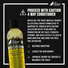 img 3 attached to 💁 The Mane Choice Proceed With Caution Killer Curls & Brutal Bounce Shampoo and Conditioner Set - 8 oz/237 ml