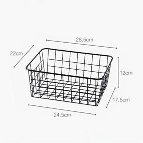 img 2 attached to 🧺 Versatile Wire Storage Basket for Kitchen, Pantry, Office, Bathroom, Laundry, Bedroom