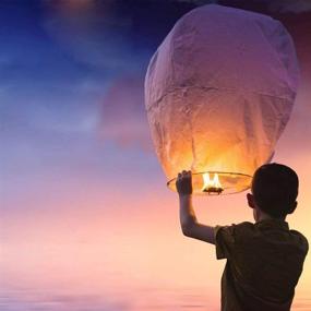 img 1 attached to 🏮 Chinese Lanterns 10-Pack: Eco-Friendly Sky Lanterns for Weddings, Birthdays, Memorials & More