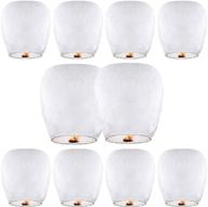 🏮 chinese lanterns 10-pack: eco-friendly sky lanterns for weddings, birthdays, memorials & more логотип