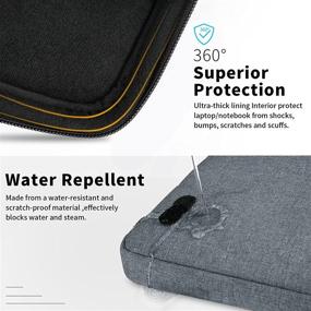 img 3 attached to 🎒 Waterproof Laptop Sleeve Case 13.3-14 Inch - Durable & Protective with 360° Carrying Handle - Compatible with MacBook Air/Pro HP Dell ThinkPad Notebook - Dark Grey