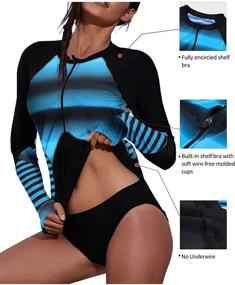 img 1 attached to 👙 Medium Women's Zip-Up Protective Sleeve for Swimsuits & Cover Ups - Optimized Women's Clothing