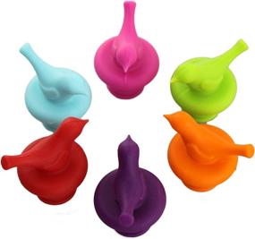 img 3 attached to 🐦 LouisChoice Little Bird Wine Bottle Stoppers – Assorted Color Set of 6: Cute, Fun & Decorative!
