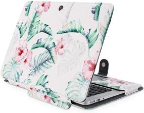 img 2 attached to Tropical Rainforest PU Leather Book Folio Sleeve for MacBook Air 13 inch A1466/A1369 (2010-2017)