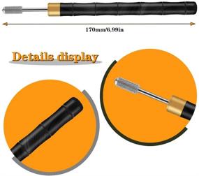 img 2 attached to 🔥 UOOU Leather Burnishing Kit - Includes Leather Edge Dye Pen, 10 PCS Pointed & Flat Tip Burnishing Tools, Solid Sandalwood Slicker Tool for Trimming Edges - Ideal for Leathercraft DIY with Rotary Tools