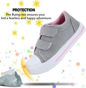 img 1 attached to Nerteo Canvas Sneakers for Toddler Boys and Girls - Kids Shoes