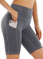 🩲 heathyoga biker shorts for women: high waist, pockets, perfect for yoga, running & workouts logo