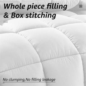 img 3 attached to 🛏️ HYLEORY All-Season Queen Size Bed Comforter - Cooling Goose Down Alternative Quilted Duvet Insert with Corner Tabs - Winter Warmth - Machine Washable - White