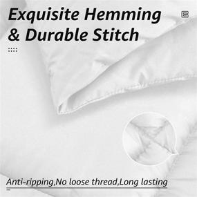 img 1 attached to 🛏️ HYLEORY All-Season Queen Size Bed Comforter - Cooling Goose Down Alternative Quilted Duvet Insert with Corner Tabs - Winter Warmth - Machine Washable - White