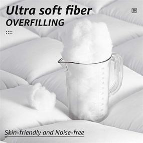 img 2 attached to 🛏️ HYLEORY All-Season Queen Size Bed Comforter - Cooling Goose Down Alternative Quilted Duvet Insert with Corner Tabs - Winter Warmth - Machine Washable - White