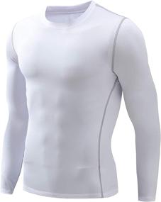 img 3 attached to 👕 Stay Warm and Dry with Nooz Men's Fleece Lined Cool Dry Compression Baselayer Long Sleeve Shirts