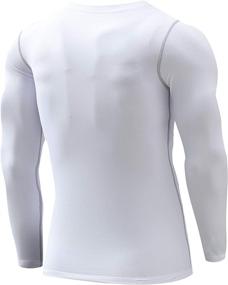 img 2 attached to 👕 Stay Warm and Dry with Nooz Men's Fleece Lined Cool Dry Compression Baselayer Long Sleeve Shirts