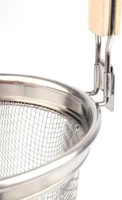 img 1 attached to Lawei Set of 4 Mesh Spider Strainers with Wooden Handle - 6-inch Stainless Steel Micro-perforated Pasta Baskets