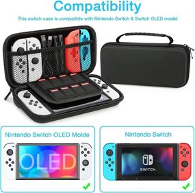 img 3 attached to 🎮 HEYSTOP OLED Switch Case - Compatible with Nintendo Switch OLED Model 2021 and Standard Switch, Portable Travel Carrying Case with 8 Card Storage Slots - Nintendo Switch Accessories