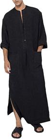 img 4 attached to Stylish Yaohuole Sleeve Split Kaftan Casual: Perfect for Effortless Charm