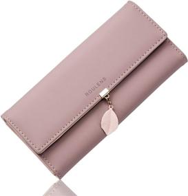 img 4 attached to Roulens Blocking Leather Checkbook Organizer Women's Handbags & Wallets in Wallets