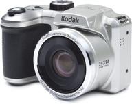 kodak pixpro astro zoom az251-sl 16mp digital camera: maximum optical zoom and crystal-clear lcd screen in silver logo