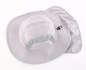 img 2 attached to 👒 Kids Safari Hat with UPF 50+ Sun Protection, Toddler Boys Bucket Hat with Neck Flap - Home Prefer