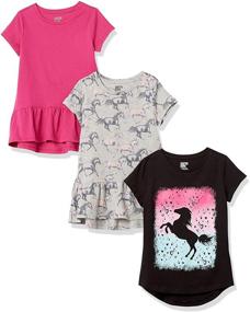 img 4 attached to 👚 Short-Sleeve Tunic T-Shirts for Girls by Spotted Zebra