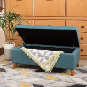 img 2 attached to 🪑 Stylish and Versatile Teal Ottoman with Storage by Christopher Knight Home