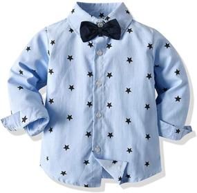 img 2 attached to 🧑 Tem Doger Toddler Gentleman Outfits: Stylish Boys' Clothing Sets for Any Occasion