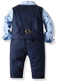 img 3 attached to 🧑 Tem Doger Toddler Gentleman Outfits: Stylish Boys' Clothing Sets for Any Occasion