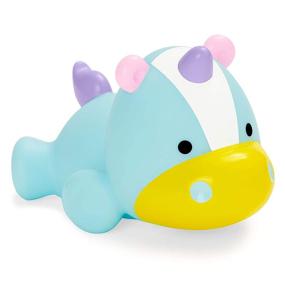 img 4 attached to Unleash Magical Fun with Skip Hop Baby Bath Toy - Zoo Light Up Squeeze Toy, Unicorn