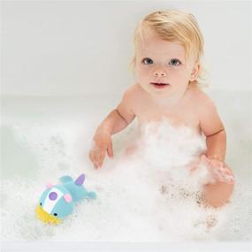 img 2 attached to Unleash Magical Fun with Skip Hop Baby Bath Toy - Zoo Light Up Squeeze Toy, Unicorn