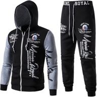 hakjay tracksuit full zip running athletic men's clothing in active logo