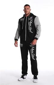 img 3 attached to Hakjay Tracksuit Full Zip Running Athletic Men's Clothing in Active