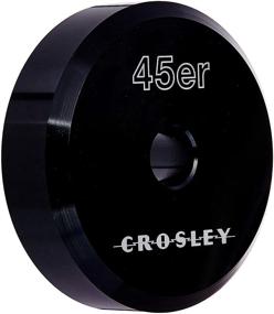 img 2 attached to 🔘 Crosley CR9001A-BK Aluminum 45 Adapter in Sleek Black - Premium Quality and High Performance