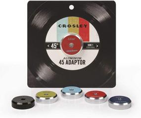 img 1 attached to 🔘 Crosley CR9001A-BK Aluminum 45 Adapter in Sleek Black - Premium Quality and High Performance